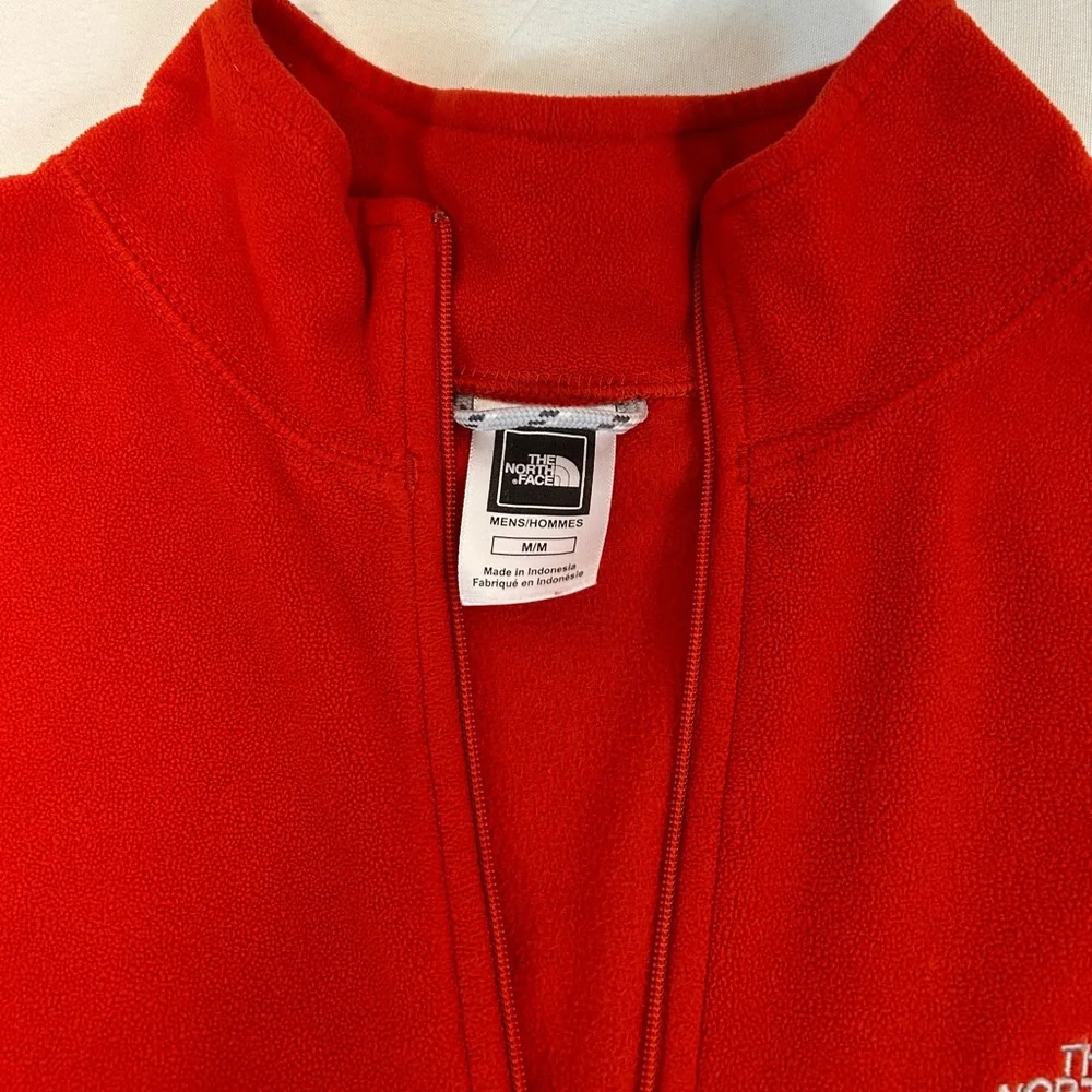 The North Face Men's TKA 100 Fleece Aldo‎ 1/4-Zip Pullover Reddish Orange Medium